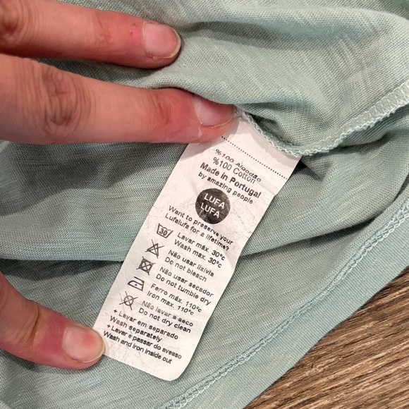 Lufa Lufa Women's Size Medium Small Mint Green Bicycle Print Cotton Tank Top EUC - Picture 10 of 11